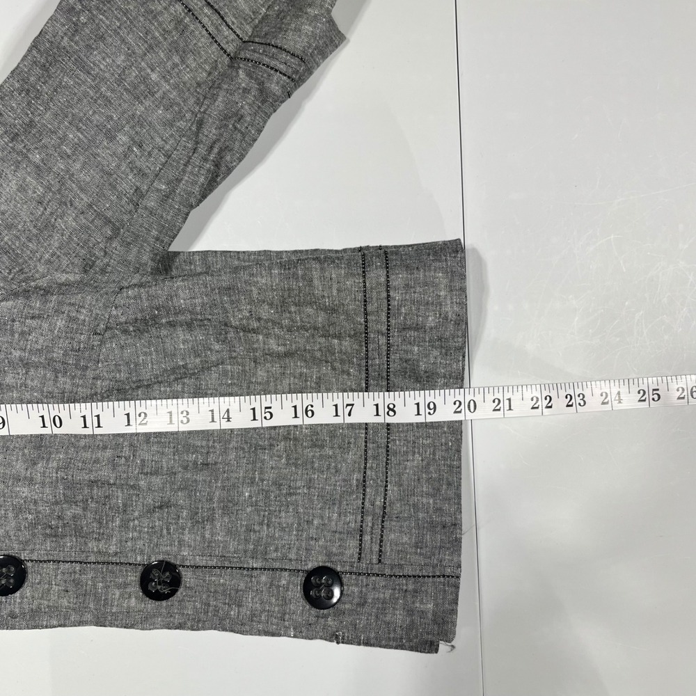Steilmann Linen Cotton Cropped Jacket 3/4 Sleeve Womens 12 Lagenlook Old Money - Picture 8 of 11